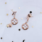 [Demi jewelry]STAR AND SUN PINK GOLD MOP DROP EARRINGS