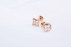 [Demi jewelry]STAR AND SUN PINK GOLD MOP STUD EARRINGS