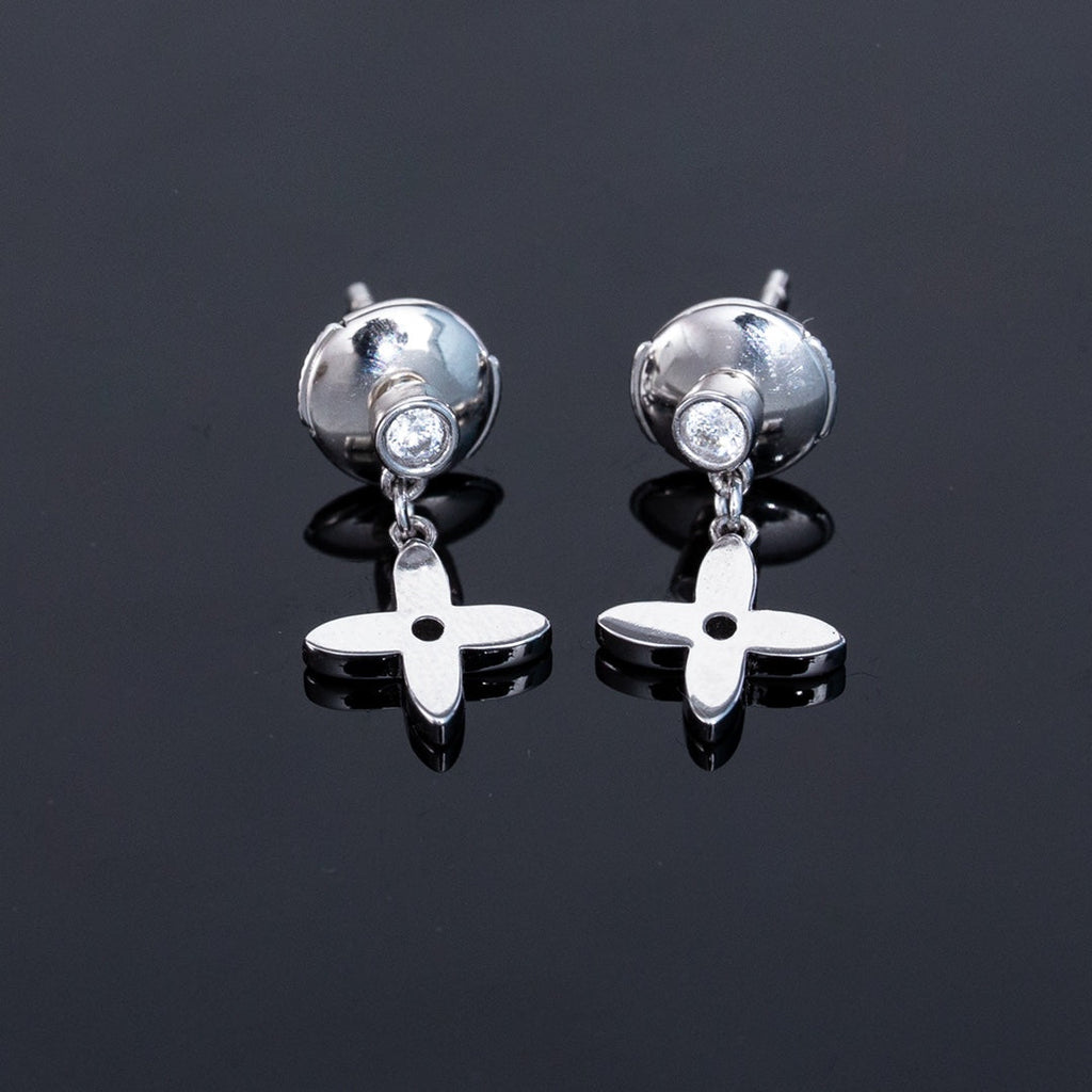 [Demi jewelry]VIDYLLE SILVER DIAMOND MINI DROP EARRINGS