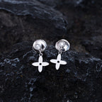 [Demi jewelry]VIDYLLE SILVER DIAMOND MINI DROP EARRINGS