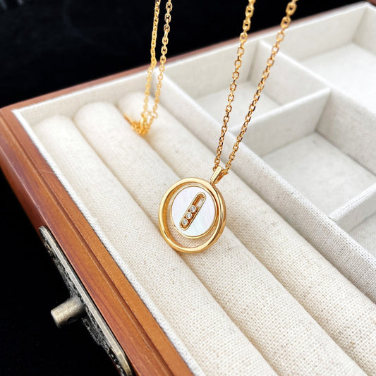 [Mystic ]Mystic MOVE MOP PINK GOLD NECKLACE