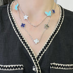 [Demi jewelry]LUCKY CLOVER SILVER 11 MOTIF NECKLACE