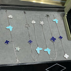 [Demi jewelry]LUCKY CLOVER SILVER 11 MOTIF NECKLACE