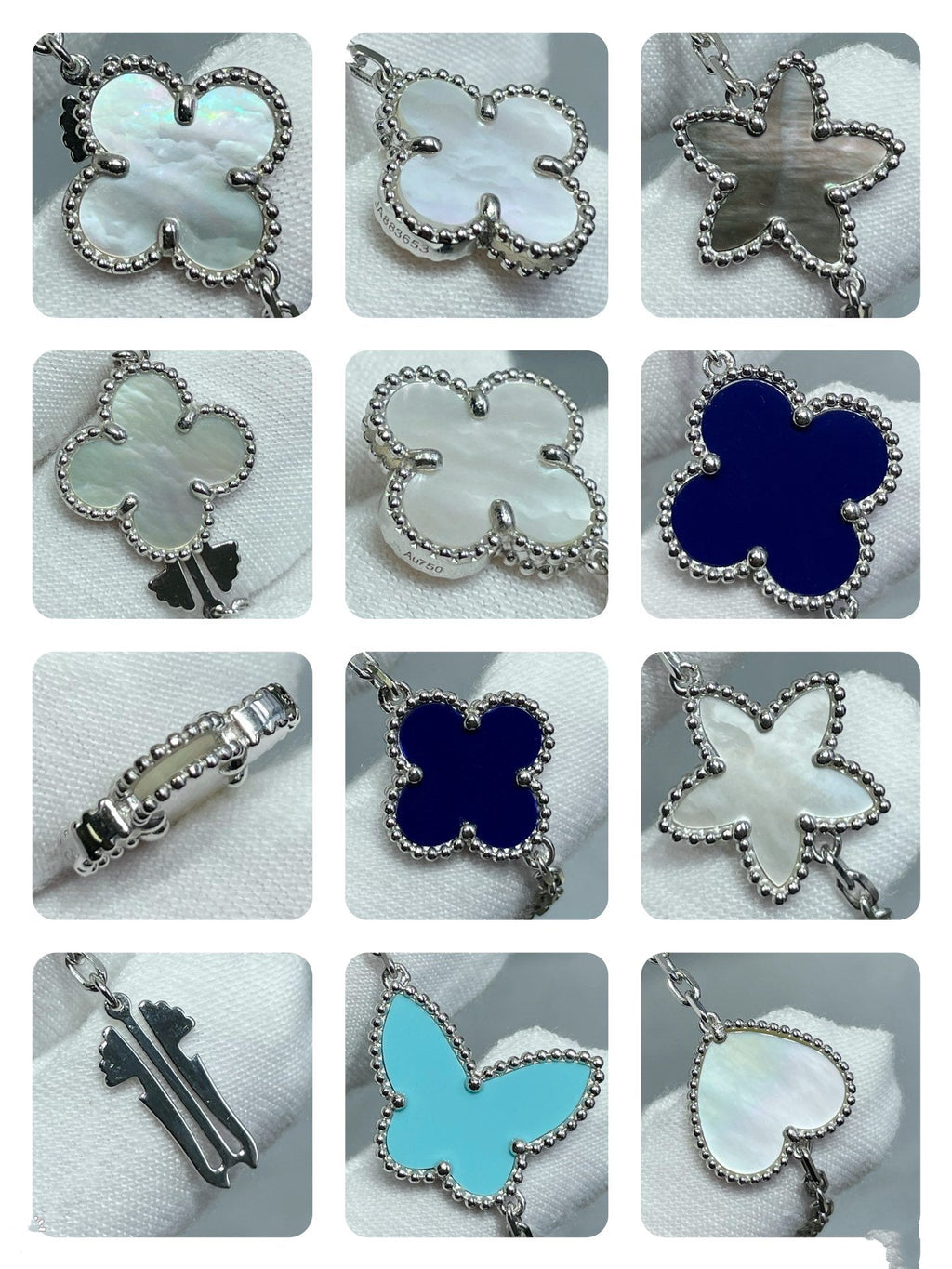 [Demi jewelry]LUCKY CLOVER SILVER 11 MOTIF NECKLACE