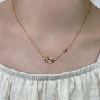 [Demi jewelry]FORCE 10 DIAMOND PINK GOLD NECKLACE