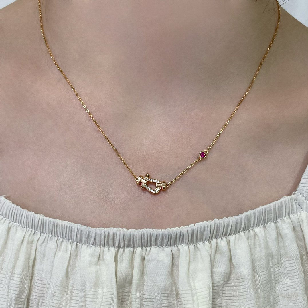 [Demi jewelry]FORCE 10 DIAMOND PINK GOLD NECKLACE