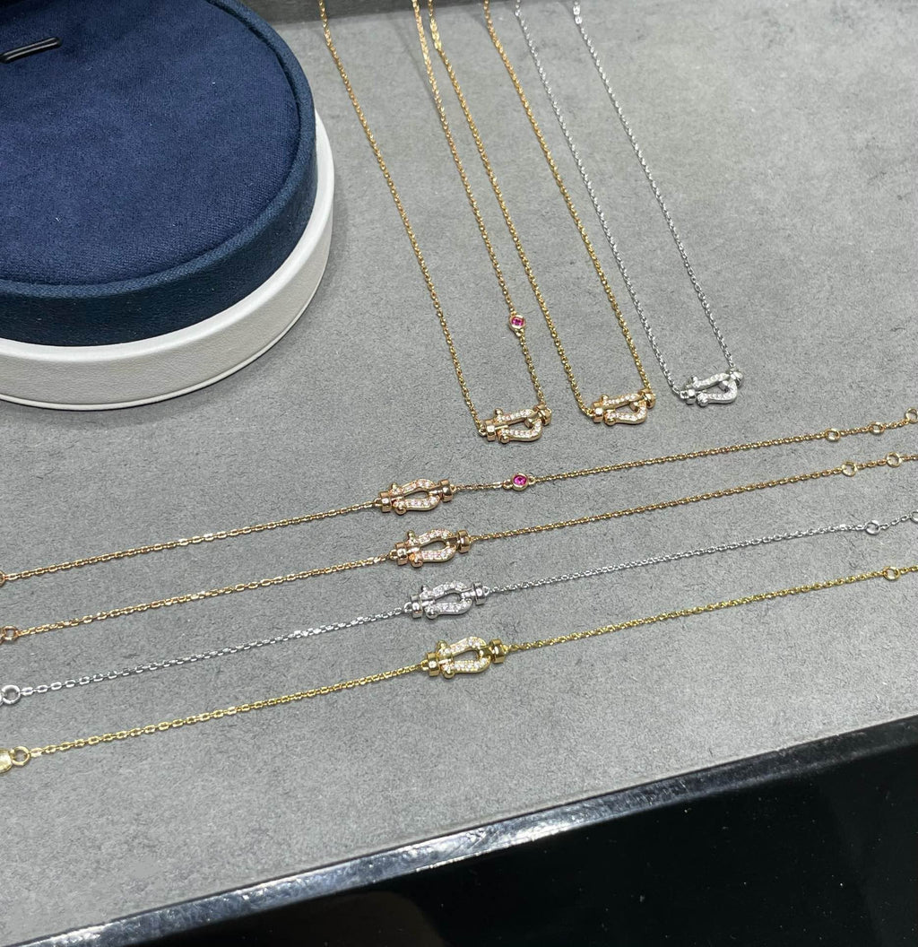 [Demi jewelry]FORCE 10 DIAMOND PINK GOLD NECKLACE