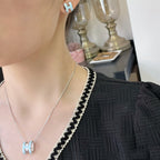 [Demi jewelry]POP H SKY BLUE NECKLACE
