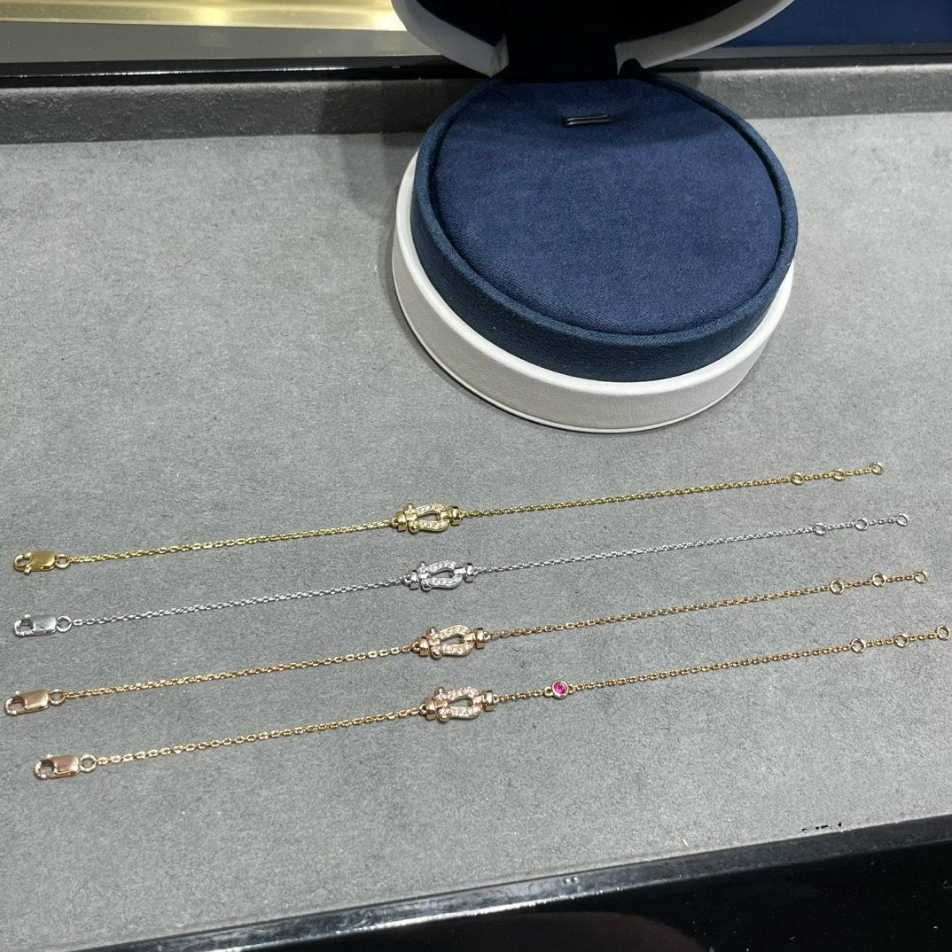 [Demi jewelry]FORCE 10 DIAMOND CHAIN LINK PINK GOLD BRACELET