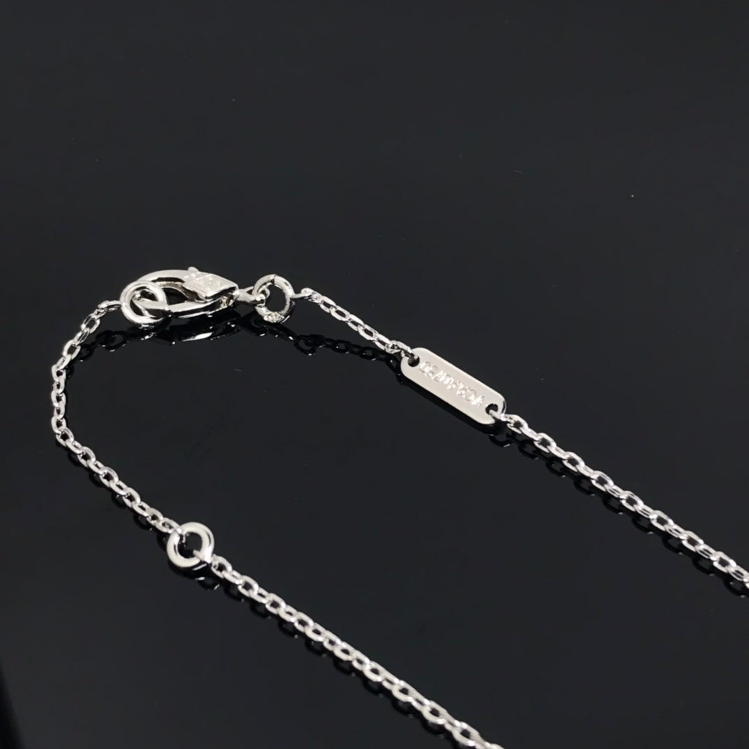 [Demi jewelry]CLOVER PIETERSITE SILVER LONG NECKLACE