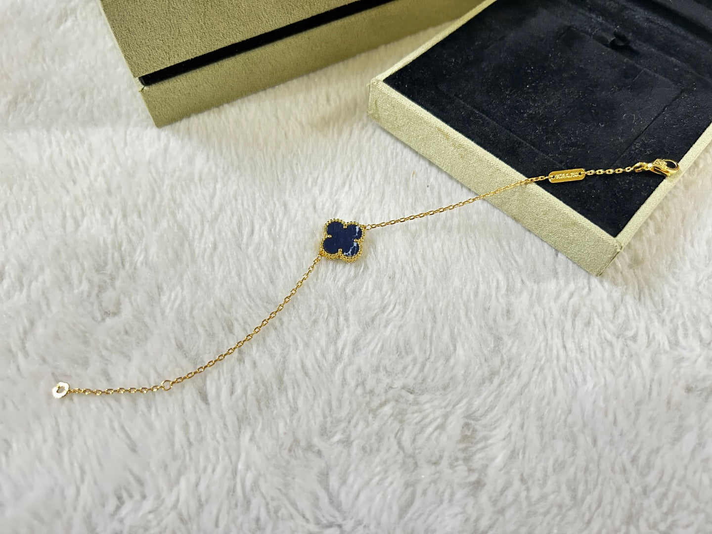 [Demi jewelry]CLOVER 1 MOTIF PIETERSITE BRACELET