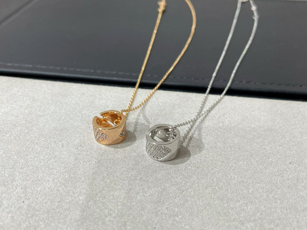 [Demi jewelry]LIENS EVIDENCE DIAMOND PAVED NECKLACE