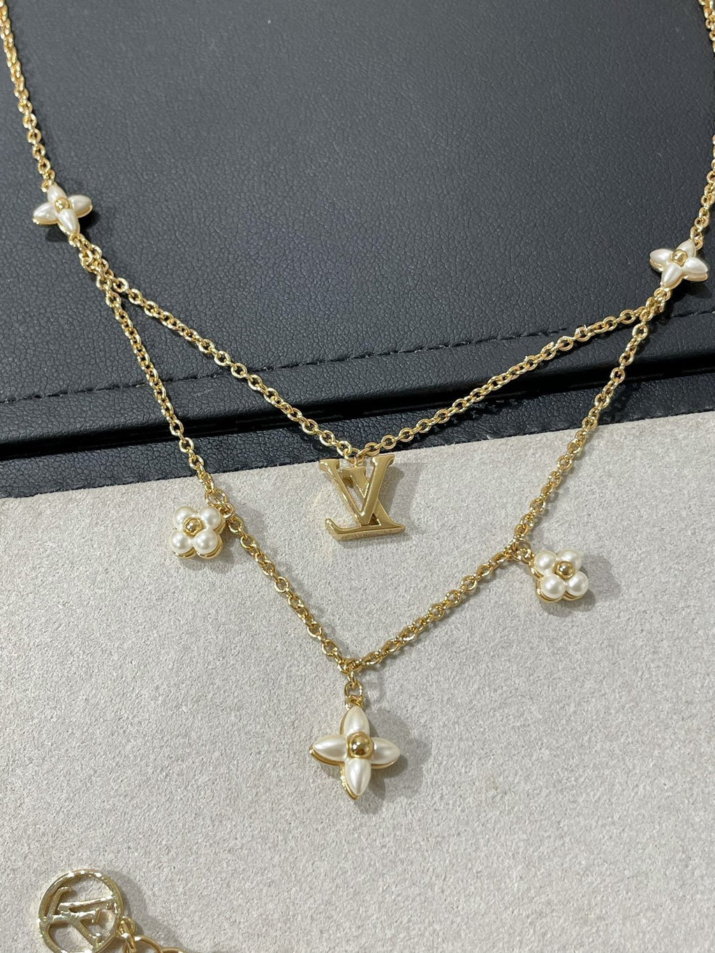 [Demi jewelry]FLOWERGRAM GOLD MOP DOUBLE ROW NECKLACE