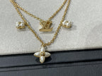 [Demi jewelry]FLOWERGRAM GOLD MOP DOUBLE ROW NECKLACE