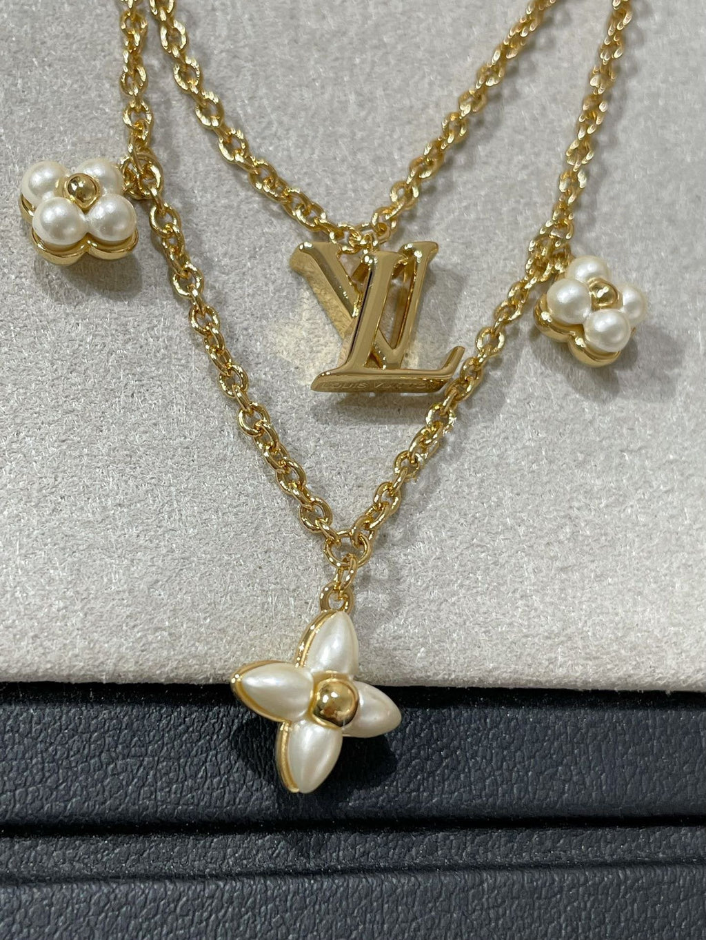 [Demi jewelry]FLOWERGRAM GOLD MOP DOUBLE ROW NECKLACE