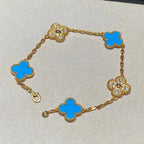 [Demi jewelry] CLOVER 5 MOTIF BLUE AGATE BRACELET COLLECTION
