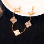 [Demi jewelry]CLOVER WHITE PEARL MOP 5 MOTIF BRACELET COLLECTION