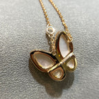 [Demi jewelry]BUTTERFLY MOP DIAMOND NECKLACE