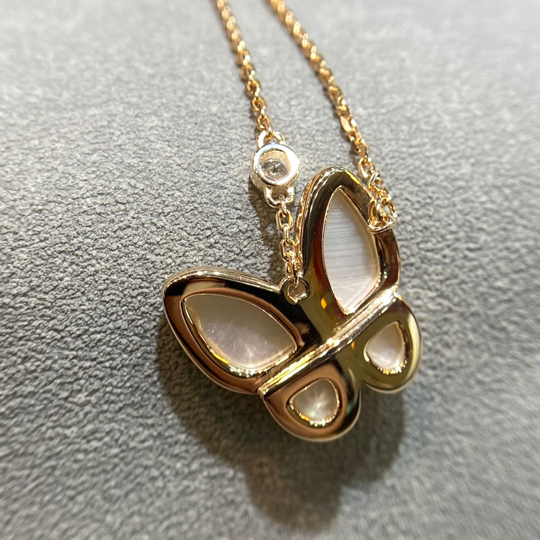 [Demi jewelry]BUTTERFLY MOP DIAMOND NECKLACE