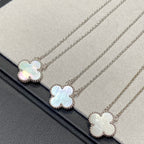 [Demi jewelry]CLOVER MEDIUM SILVER WHITE MOP NECKLACE
