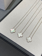 [Demi jewelry]CLOVER MEDIUM SILVER WHITE MOP NECKLACE
