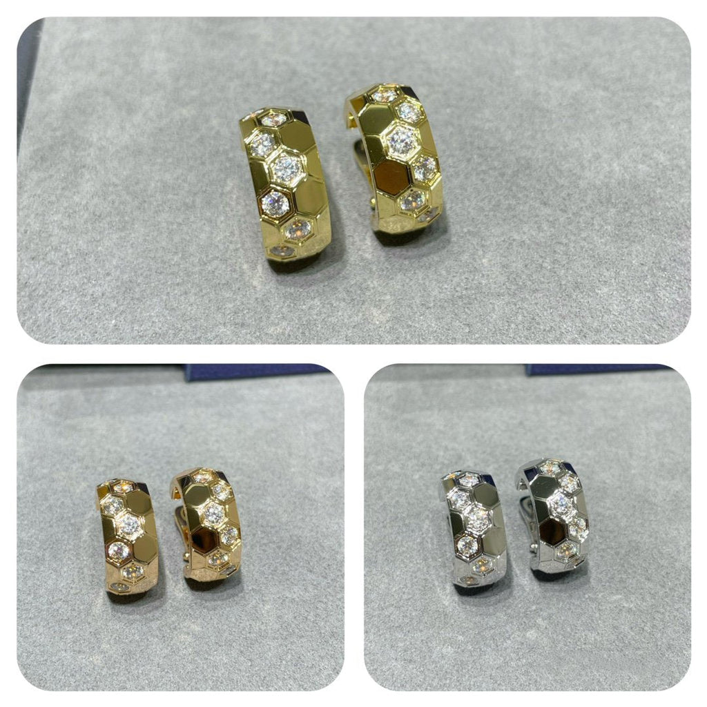 [Demi jewelry]BEE LOVE DIAMOND HOOP EARRINGS