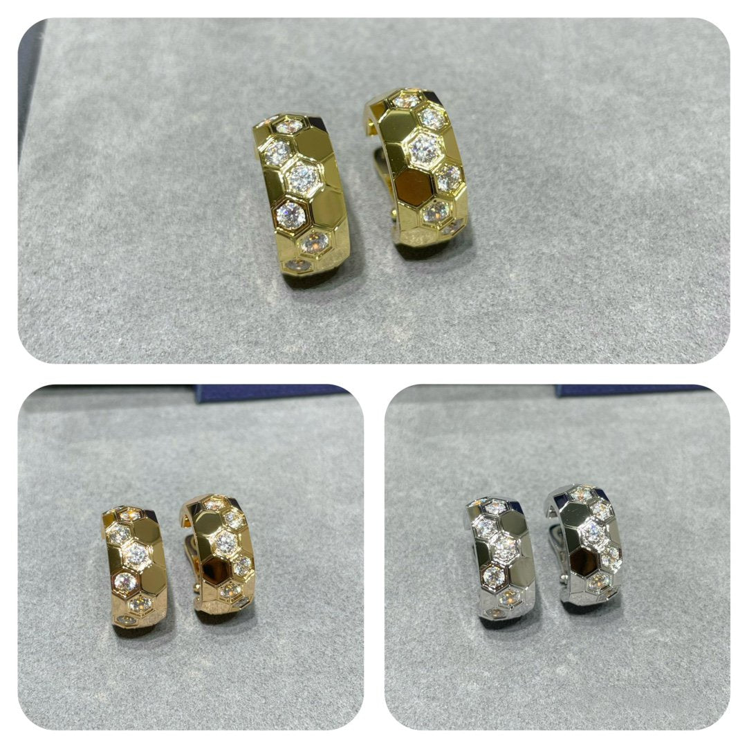 [Demi jewelry]BEE LOVE DIAMOND HOOP EARRINGS