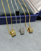 [Demi jewelry]BEE LOVE DIAMOND PAVED 3 ROW NECKLACE