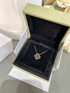 [Demi jewelry]CLOVER ROCK CRYSTAL ROSE GOLD NECKLACE