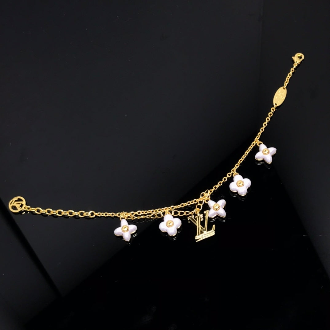 [Demi jewelry]LOGO 6 MOTIF STAR AND SUN GOLD BRACELET
