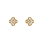 [Demi jewelry]CLOVER MEDIUM 1 MOTIFS FUll DIAMOND EARRINGS