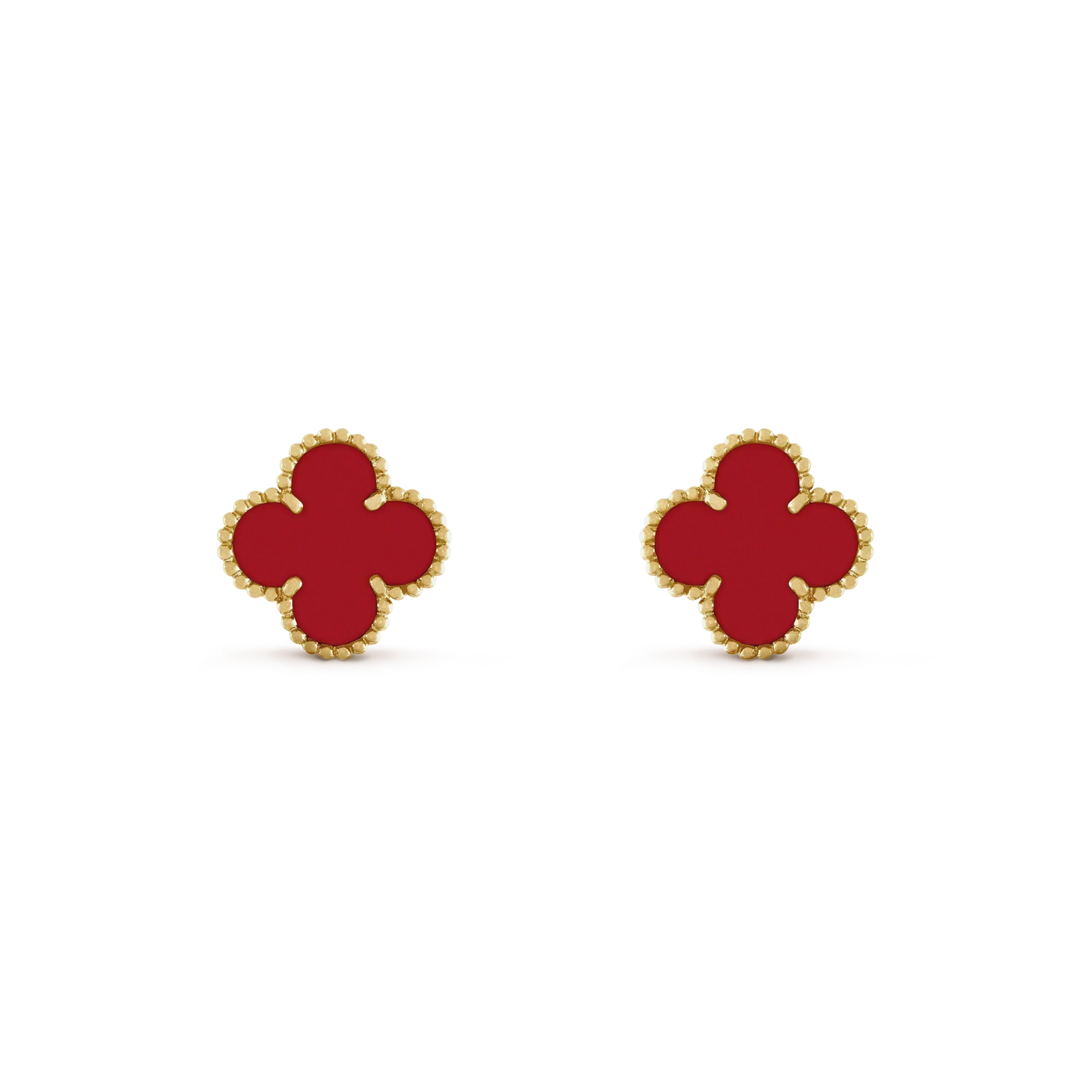 [Mystic]CLOVER MINI 9.5MM CARNELIAN EARRINGS