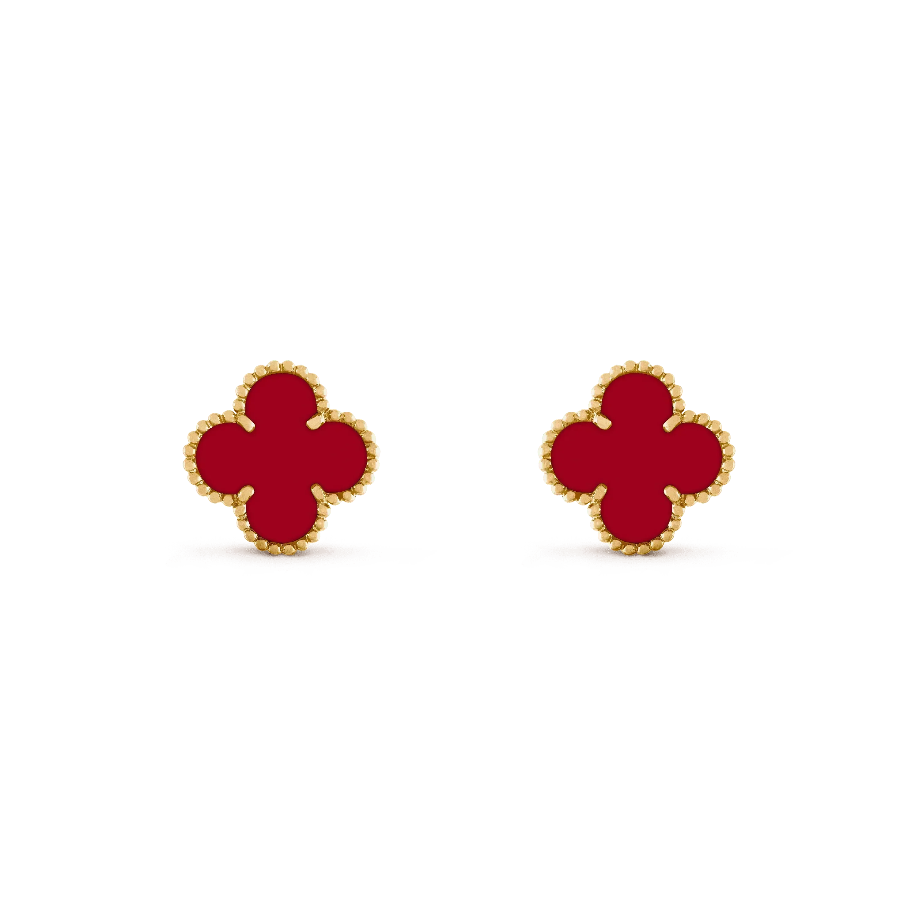 [Demi jewelry]CLOVER MEDIUM 1 MOTIFS CARNELIAN  EARRINGS