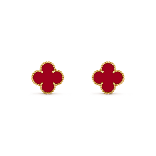 [Mystic]CLOVER MEDIUM 1 MOTIFS CARNELIAN  EARRINGS