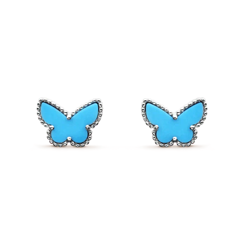 [Demi jewelry]BUTTERFLY TURQUOISE EARRINGS SILVER