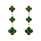 [Demi jewelry]CLOVER MALACHITE 3 MOTIFS GOLD