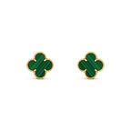 [Demi jewelry]CLOVER MEDIUM 1 MOTIFS MALACHITE  EARRINGS