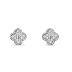 [Demi jewelry]CLOVER MINI DIAMOND STUD EARRINGS