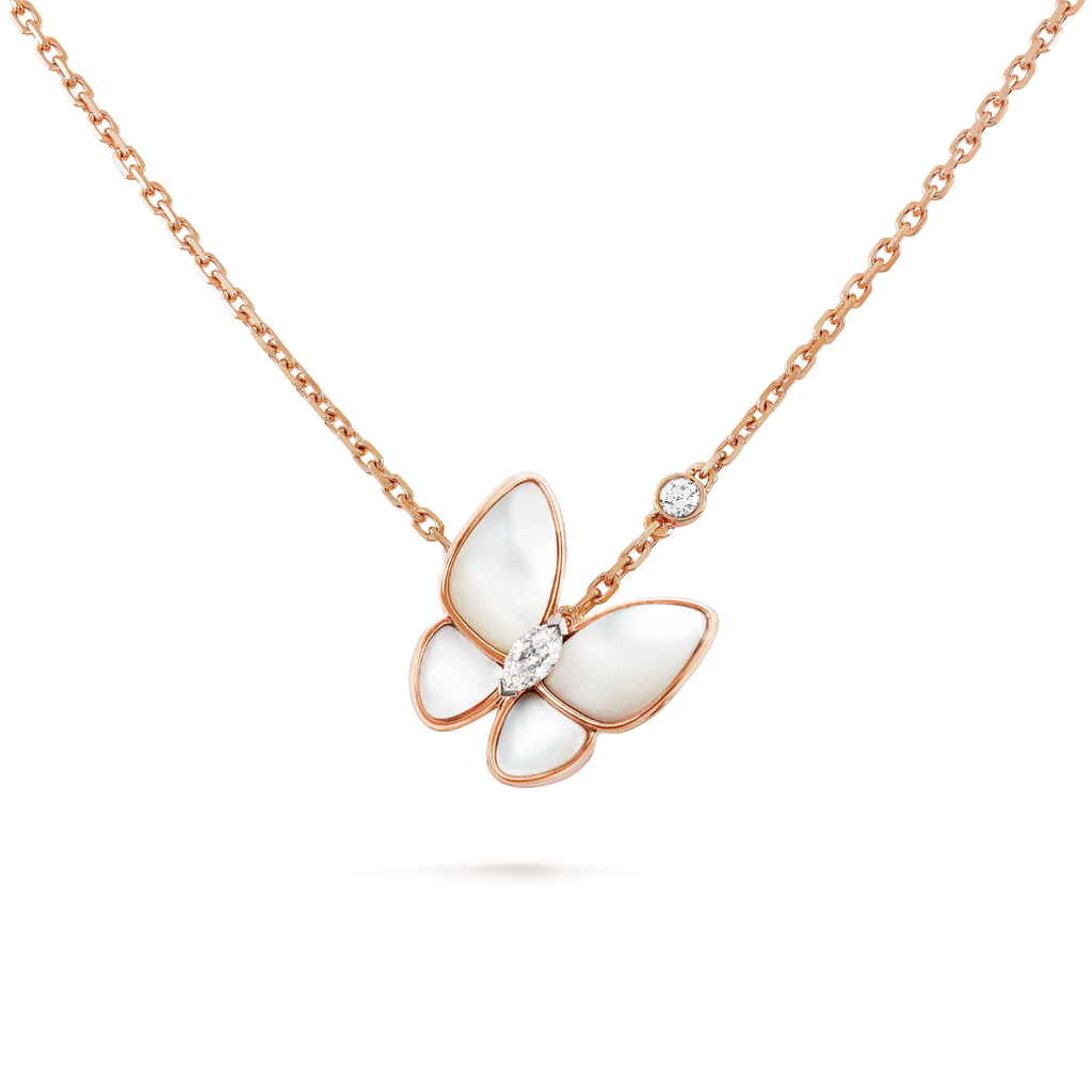 [Demi jewelry]BUTTERFLY MOP DIAMOND NECKLACE