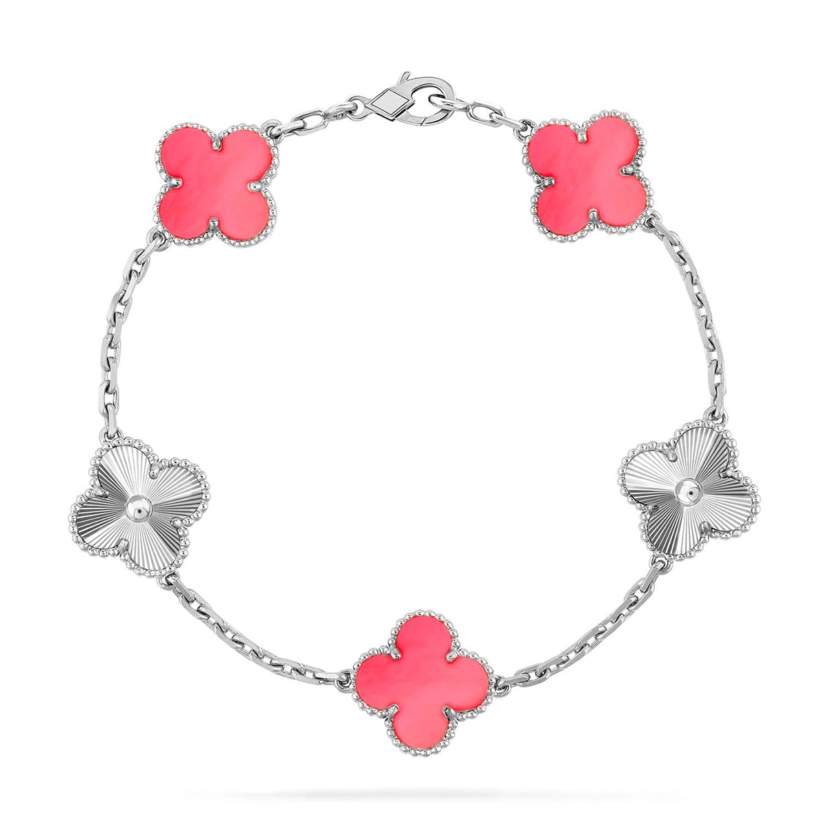 [Demi jewelry] CLOVER 5 MOTIFS  PINK MOP BRACELET COLLECTION