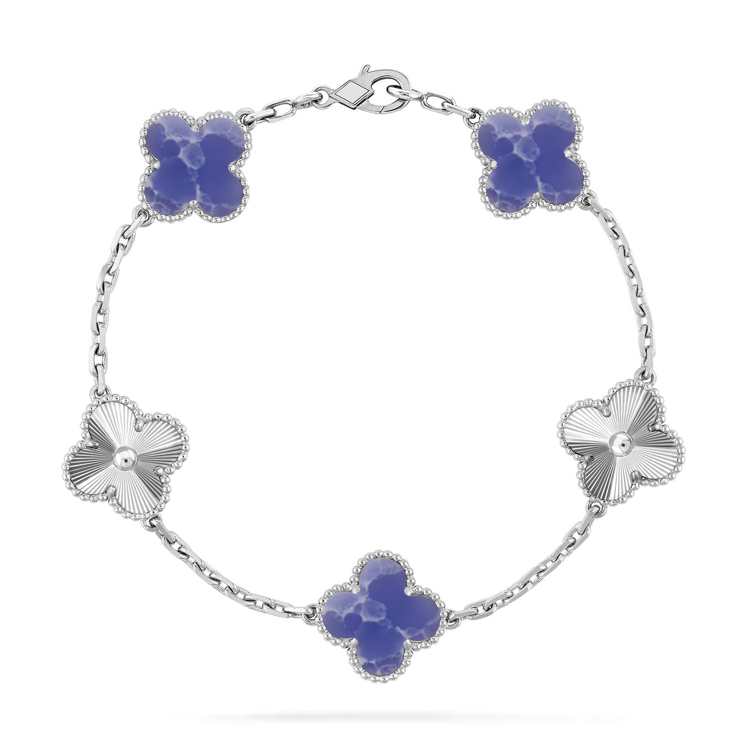 [Demi jewelry]CLOVER 5 MOTIF BLUE VEINS BRACELET COLLECTION-new
