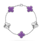 [Demi jewelry]CLOVER 5 MOTIF LIGHT PURPLE BRACELET COLLECTION