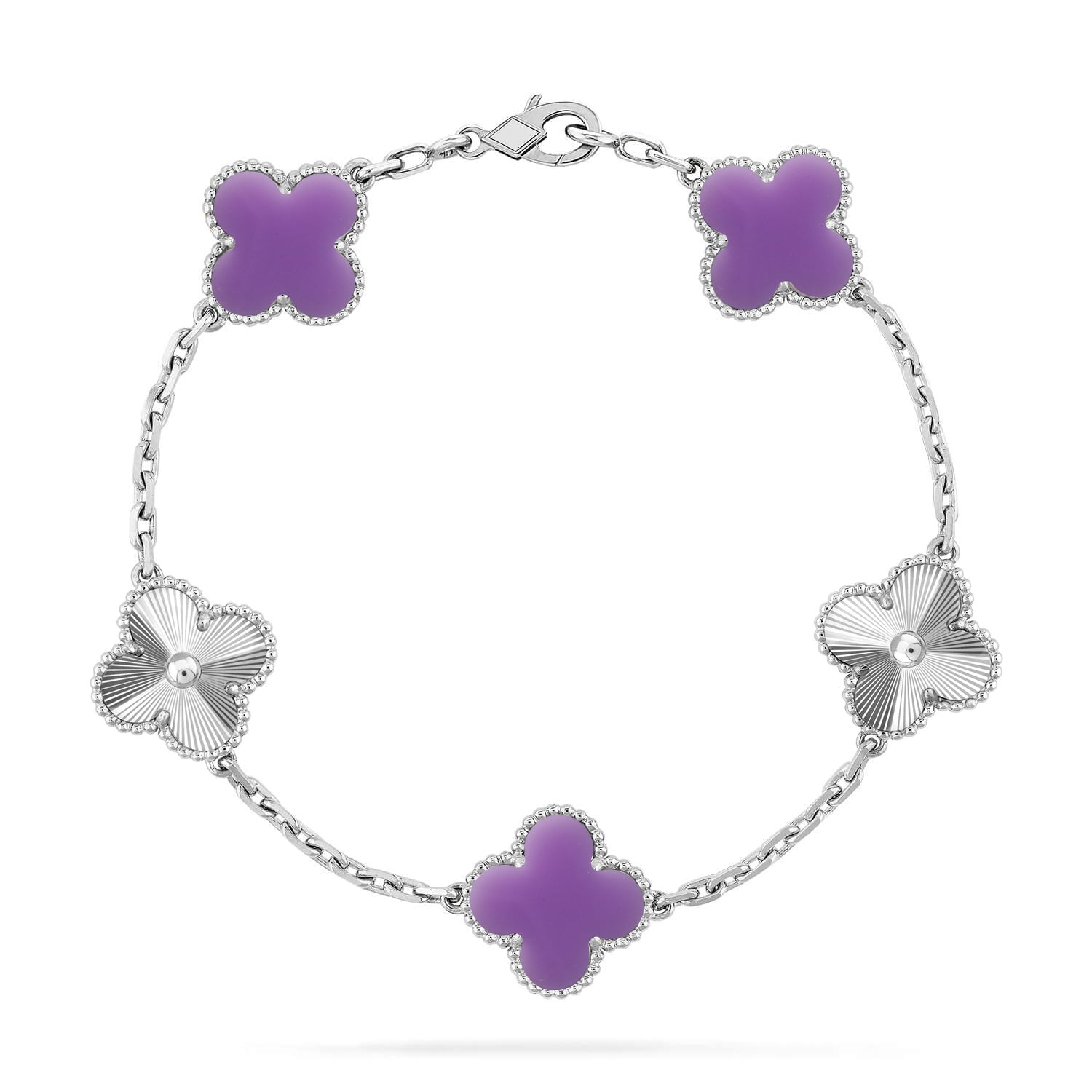 [Demi jewelry]CLOVER 5 MOTIF LIGHT PURPLE BRACELET COLLECTION