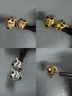 [Demi]CHRRTAH-PRINT STUD EARRINGS, THREE COLORS