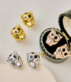 [Demi]CHRRTAH-PRINT STUD EARRINGS, THREE COLORS