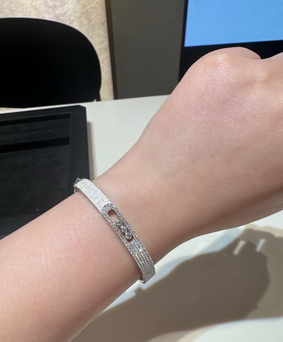 [Demi]2026 BRAND-NEW FROSTED BRACELET WITH DIAMONDS THREE COLORS
