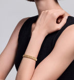 [Demi]2026 WOVEN-PATTERN BRACELET SET WITH FULL DIAMOND INLAY THREE-COLORS