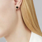 [Demi jewelry]CLOVER MINI 9.5MM BLACK MOP EARRINGS