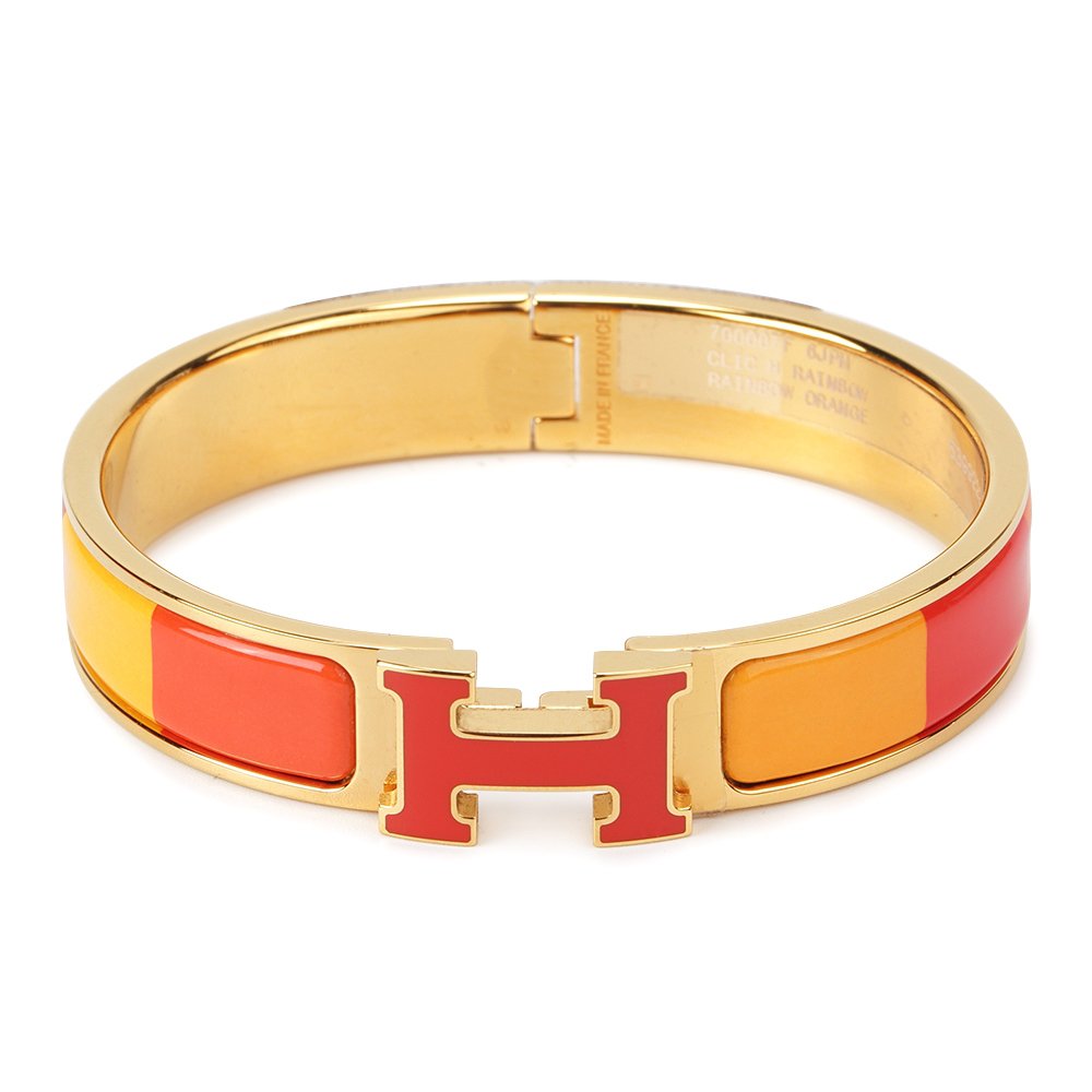 [Demi jewelry]H BRACELET ORANGE RAINBOW CERAMIC