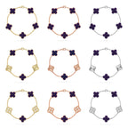 [Demi jewelry]CLOVER 5 MOTIF PURPLE STRIPES BRACELET COLLECTION-new